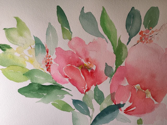 Exercise - Pink Flower (Watercolor)