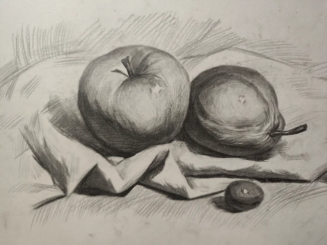 Exercise - Still Life with Fruit (Graphite)